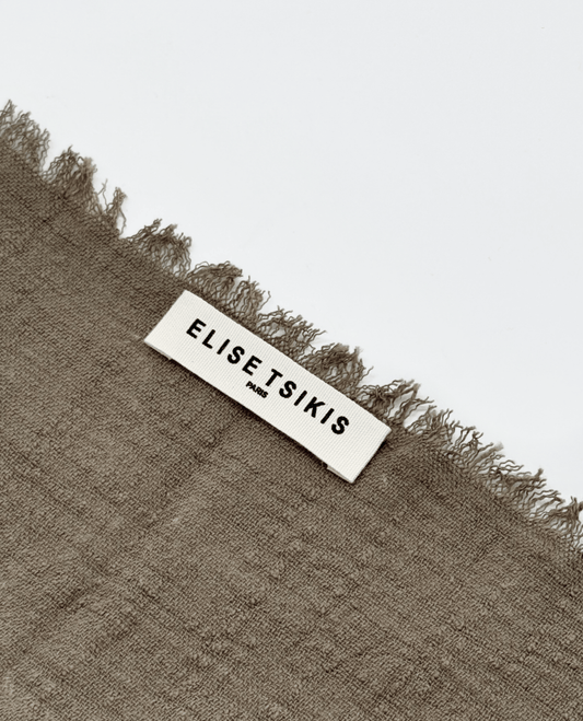 Elise Tsikis Paris Foulard Sinaloa kaki