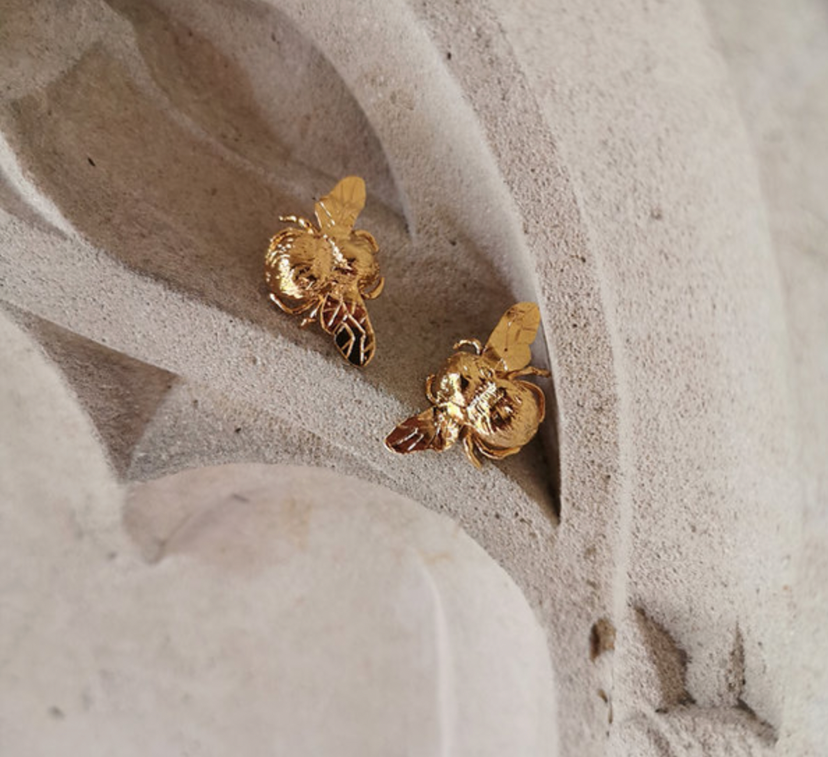 Boucles d'oreilles Abel vues de dessus