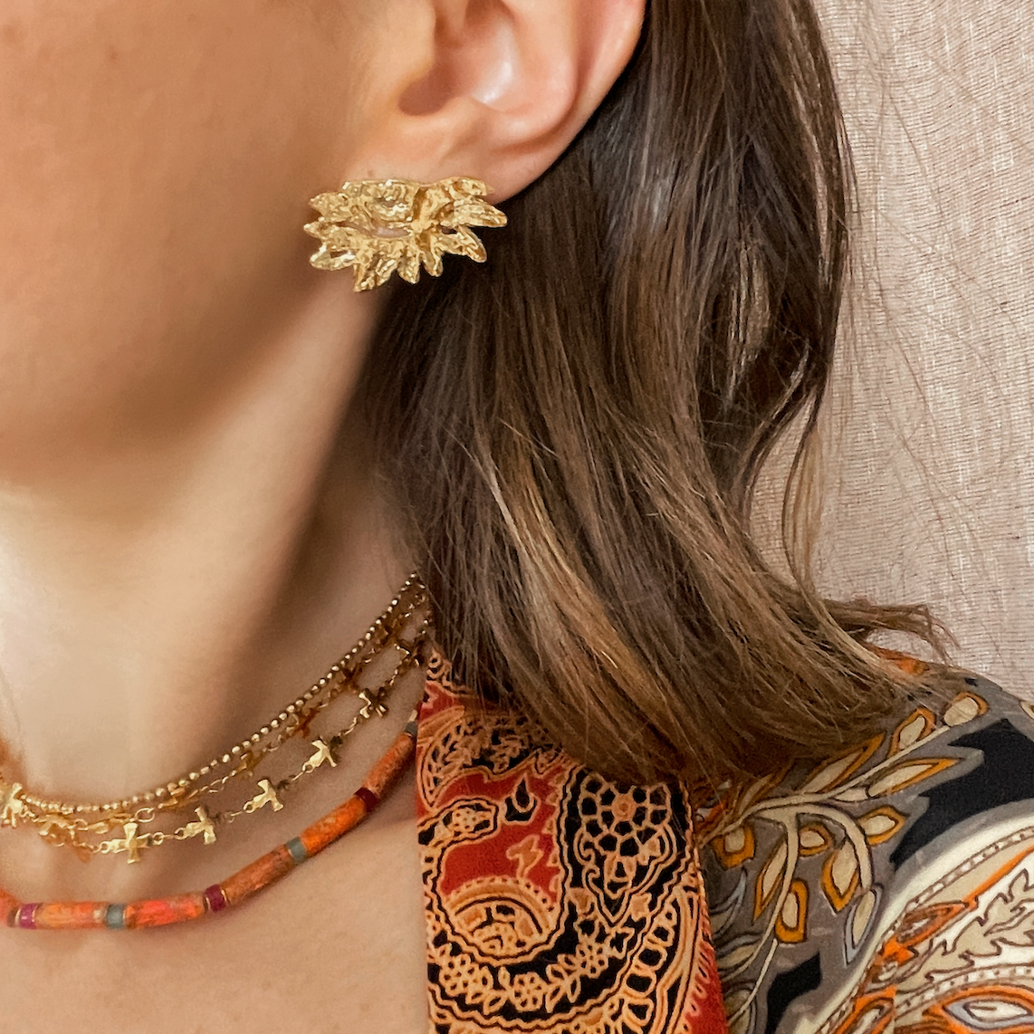 Boucles d'oreilles Pollenia large