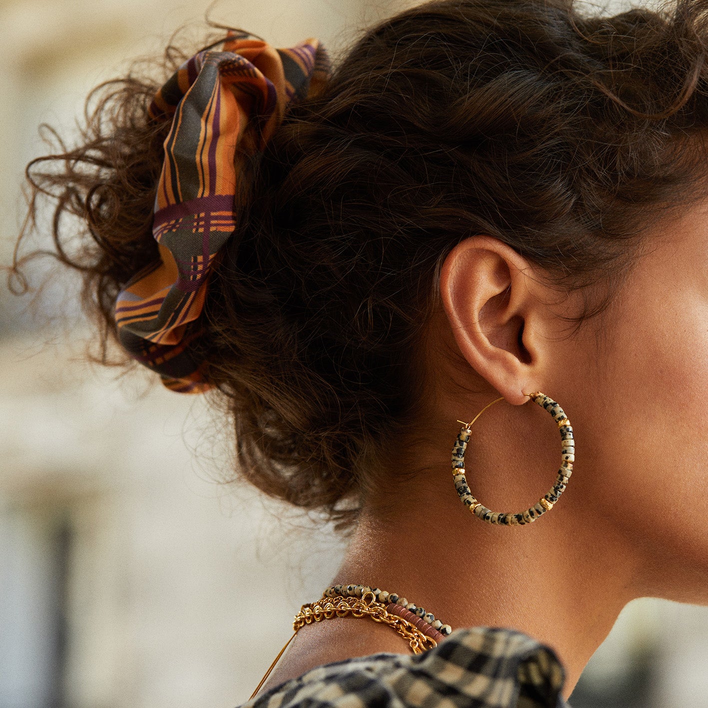Boucles d'oreilles Cathy large
