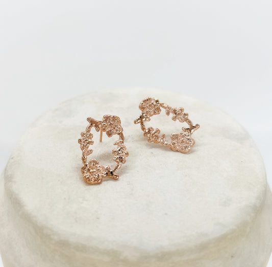 Boucles d'oreilles Violette or rose - archive