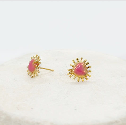 Boucles d'oreilles Xelha Octobre Rose
