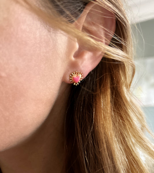 Boucles d'oreilles Xelha Octobre Rose
