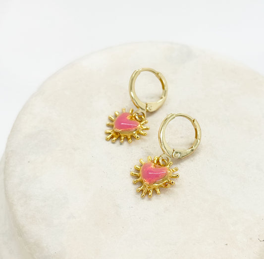 Boucles d'oreilles Vigia Octobre Rose