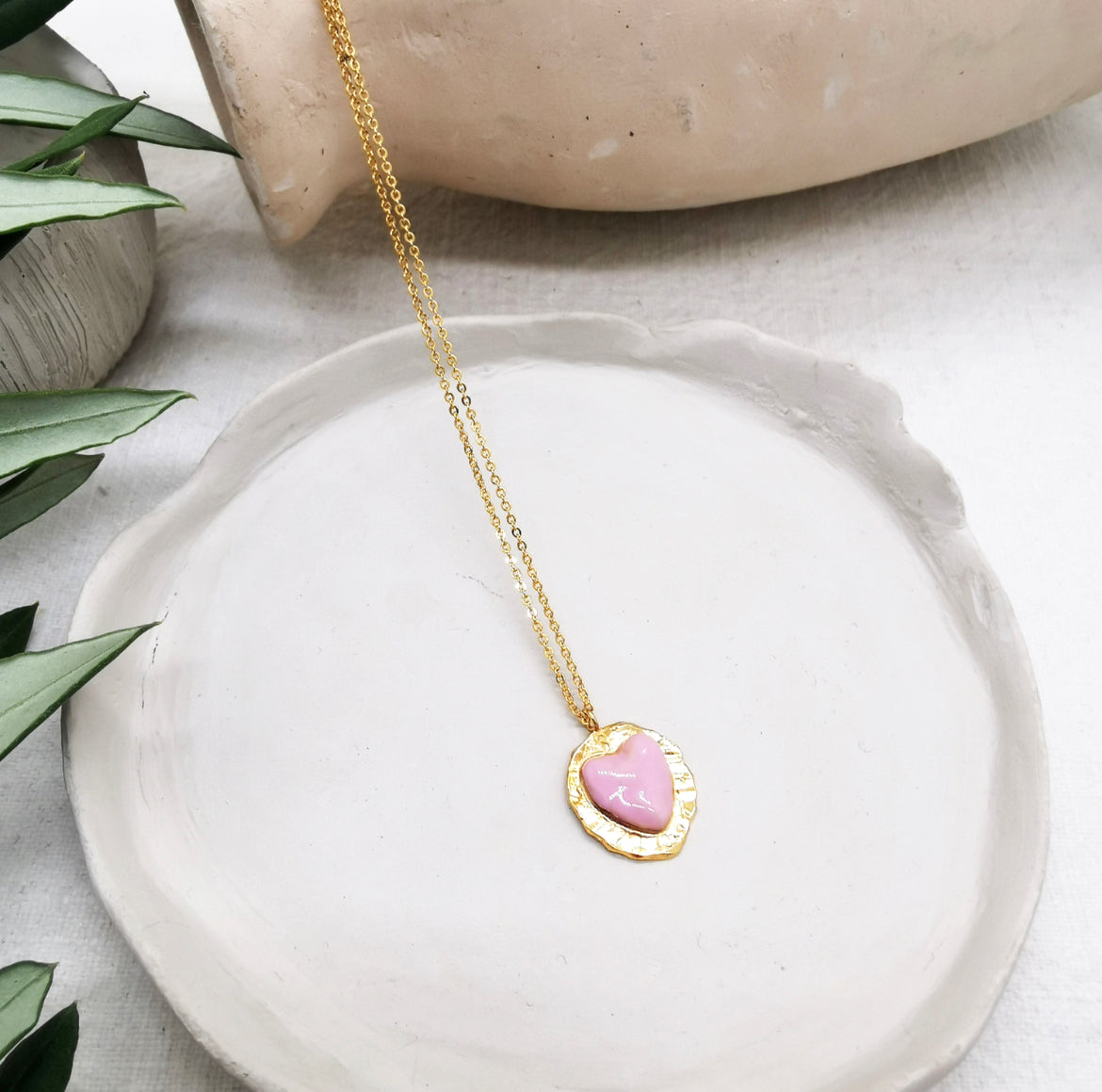 necklace Travia pink october