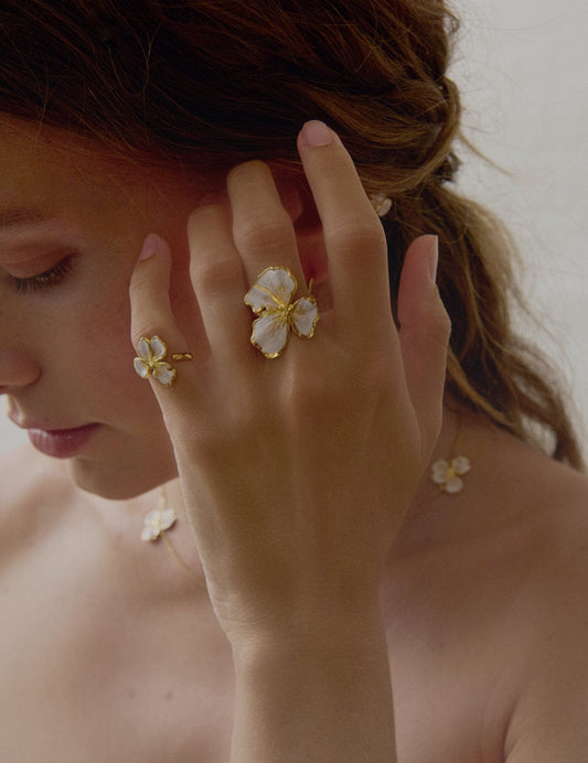 Elise Tsikis Paris Bague de phalange Damy Émaillée