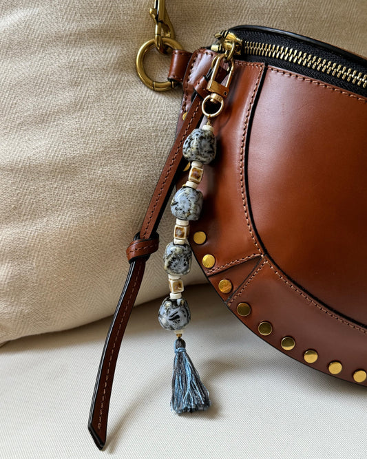 Elise Tsikis Paris Bijoux de sac Dali bleu
