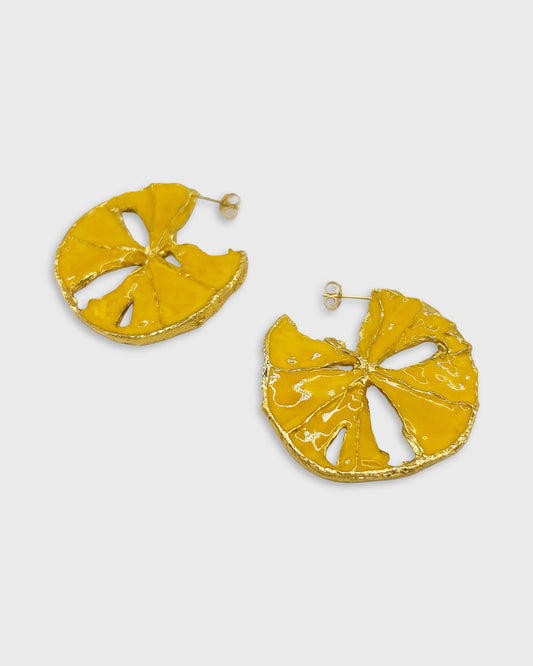 Elise Tsikis Paris Boucles d'oreilles Cuba Large jaune - archive
