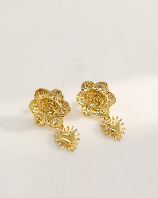 Elise Tsikis Paris Boucles d'oreilles Flores