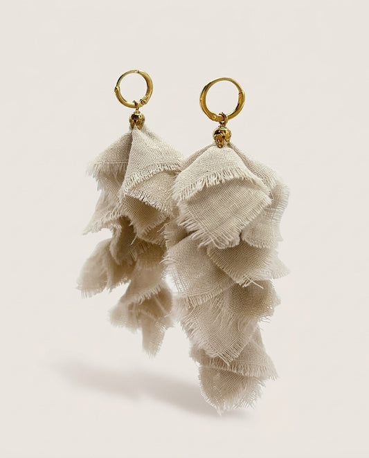 Elise Tsikis Paris Boucles d'oreilles Galatas beige