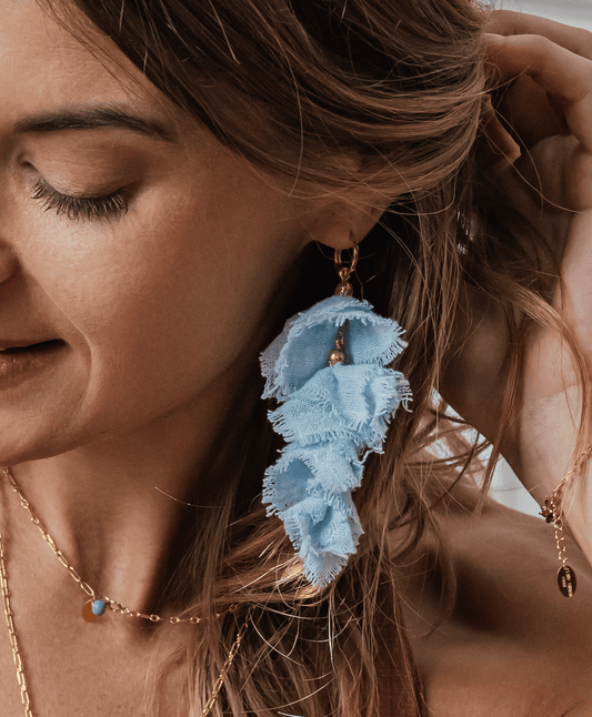 Elise Tsikis Paris Boucles d'oreilles Galatas Blue