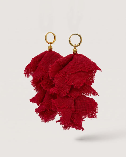 Elise Tsikis Paris Boucles d'oreilles Galatas Rouge