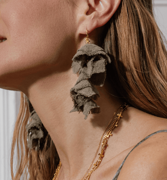Elise Tsikis Paris Boucles d'oreilles Galatas Vert