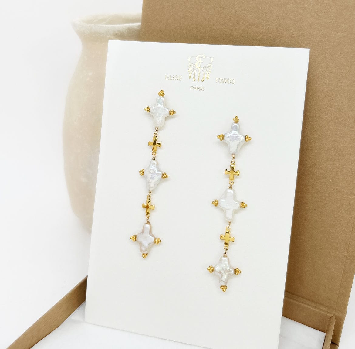 Elise Tsikis Paris Boucles d'oreilles Hellenica