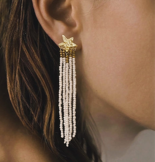 Elise Tsikis Paris Boucles d'oreilles Junta Pearl