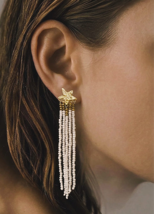 Elise Tsikis Paris Boucles d'oreilles Junta Pearl