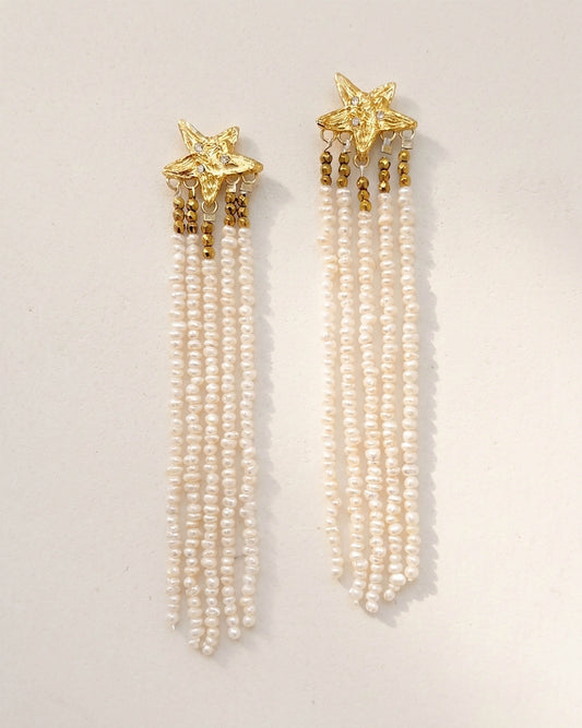 Elise Tsikis Paris Boucles d'oreilles Junta Pearl