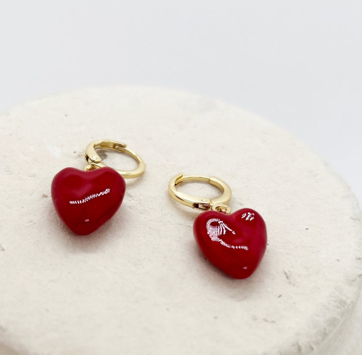 Elise Tsikis Paris Boucles d'oreilles Lana rouge - archive