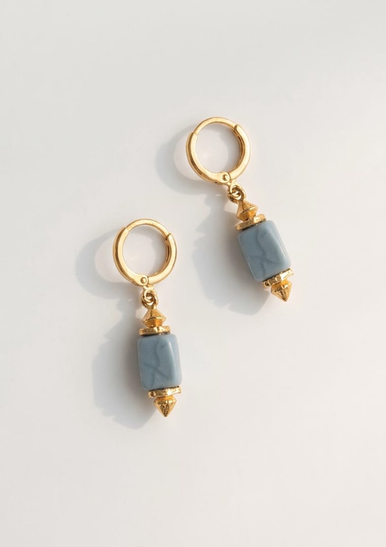 Elise Tsikis Paris Boucles d'oreilles Lasta bleu