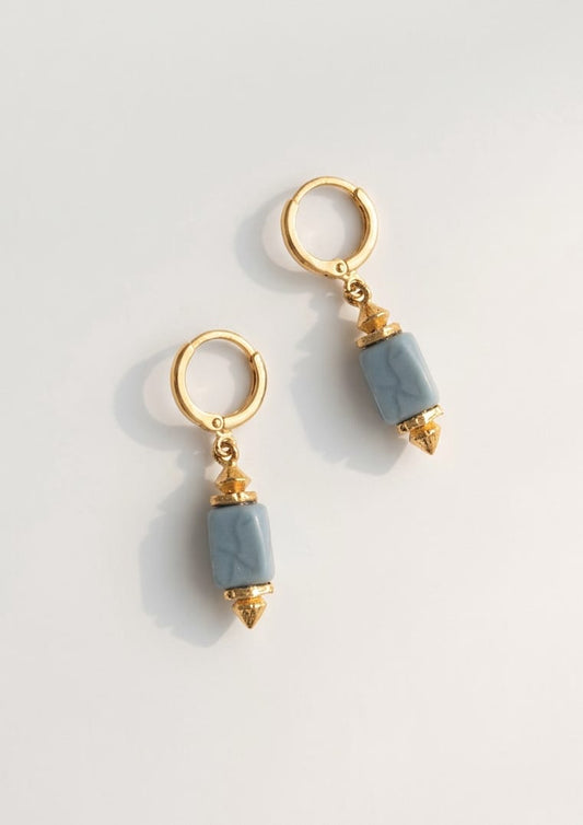Elise Tsikis Paris Boucles d'oreilles Lasta bleu