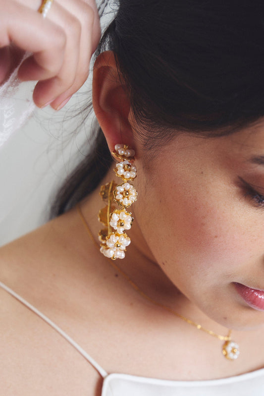 Elise Tsikis Paris Boucles d'oreilles Lefkada large - archive