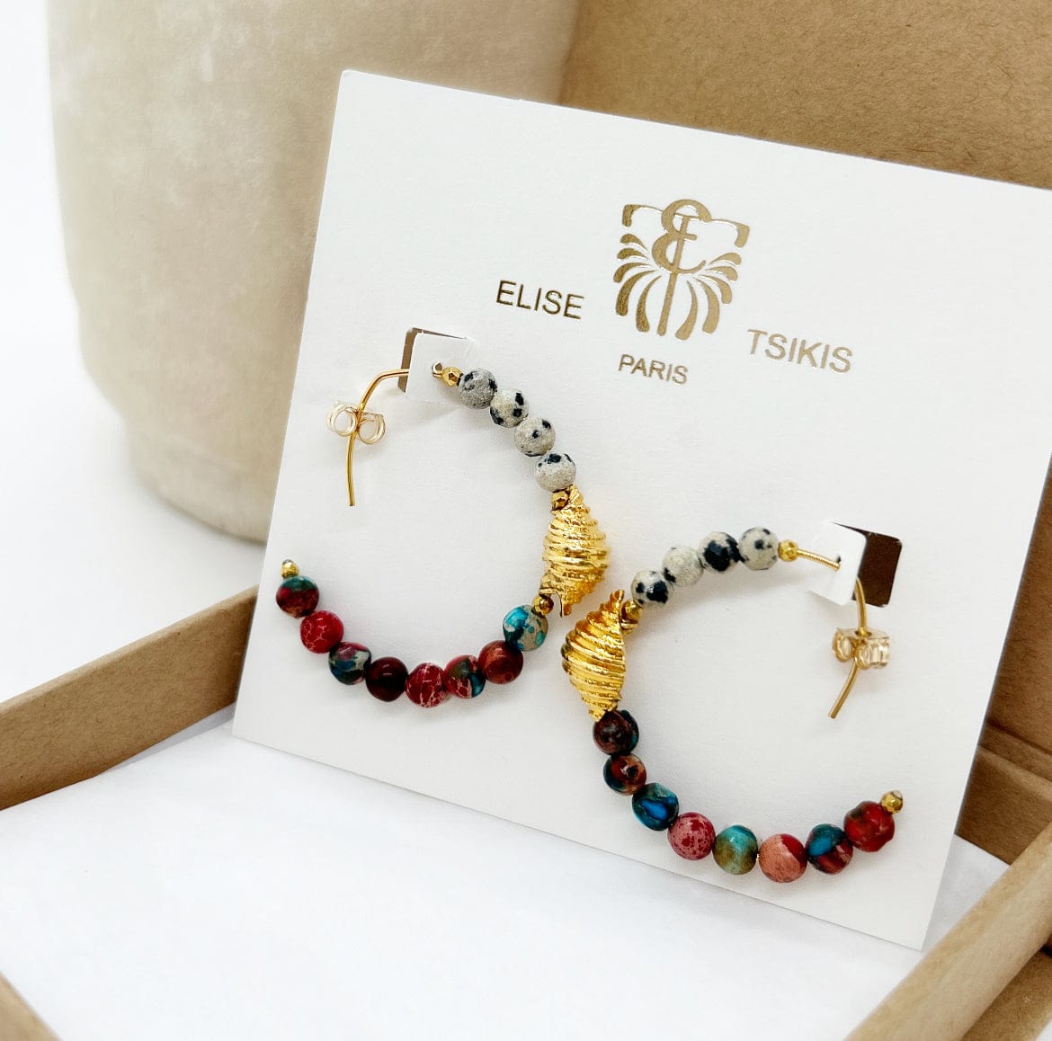 Elise Tsikis Paris Boucles d'oreilles Manzoni - archive