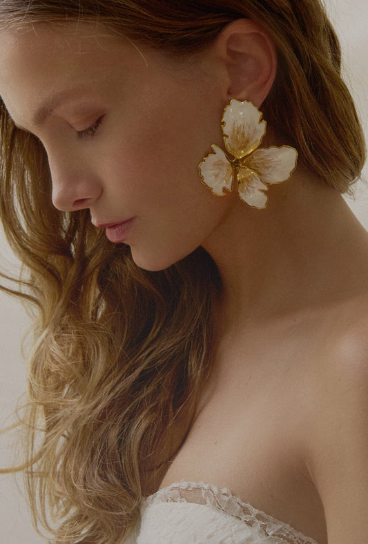 Elise Tsikis Paris Boucles d'oreilles Nemesis Large Émaillées