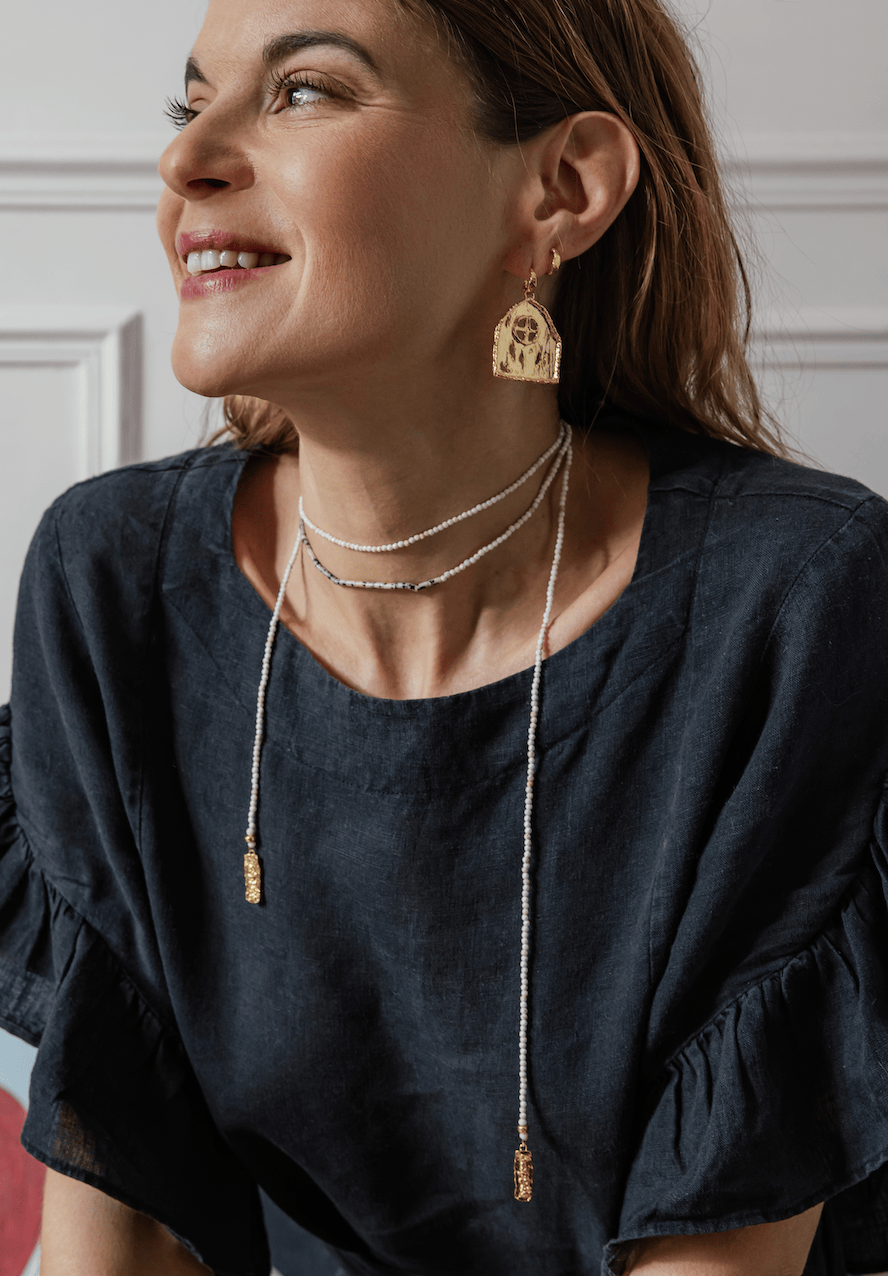Elise Tsikis Paris Boucles d'oreilles Oikos