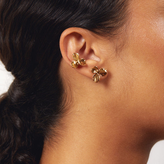 Elise Tsikis Paris Boucles d'oreilles Pensée Small