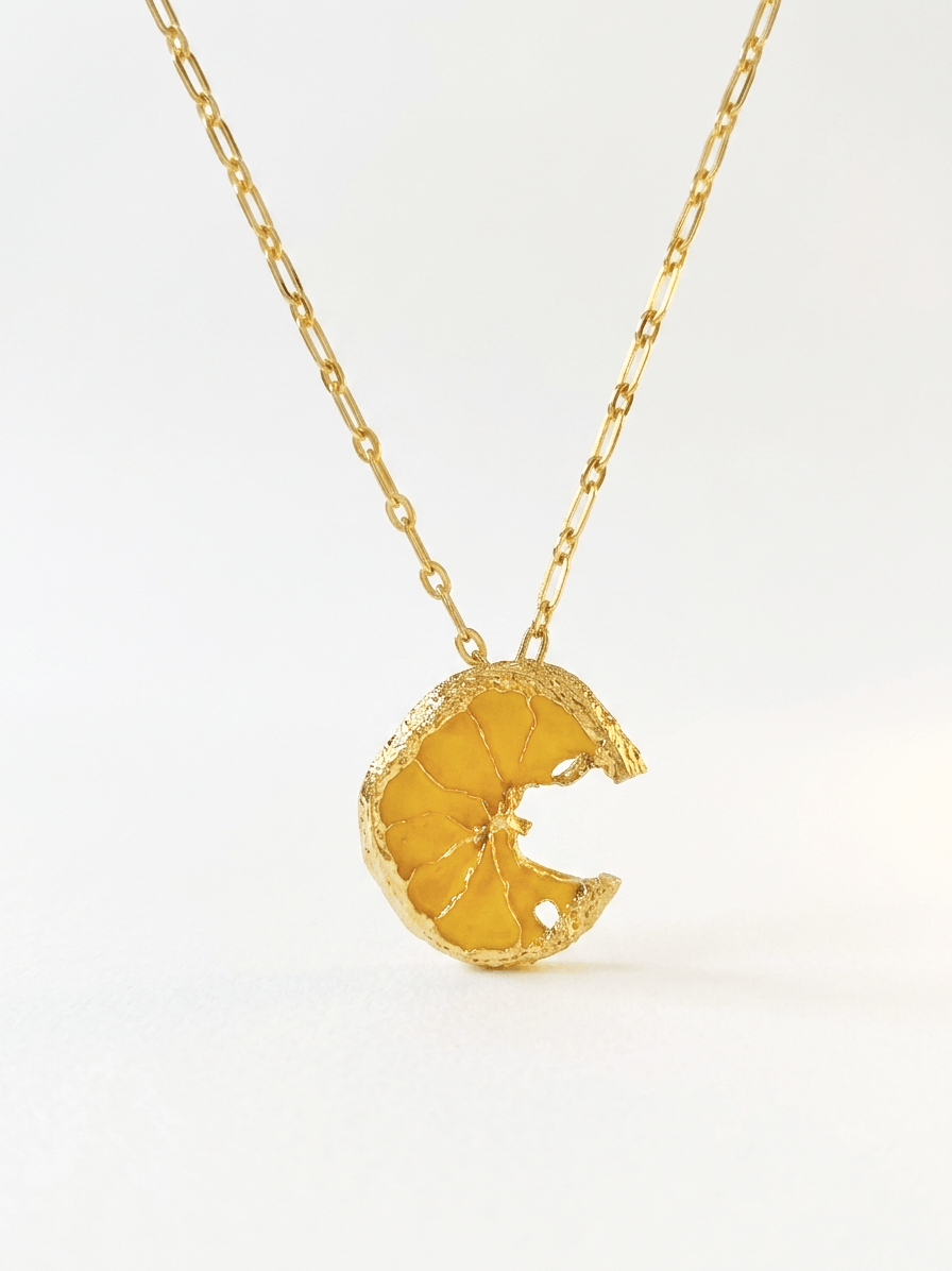 Elise Tsikis Paris Collier Perea jaune - archive