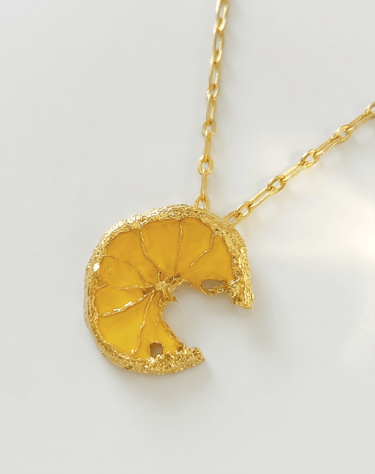 Elise Tsikis Paris Collier Perea jaune - archive