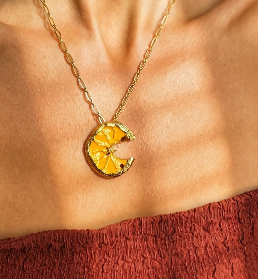 Elise Tsikis Paris Collier Perea jaune - archive