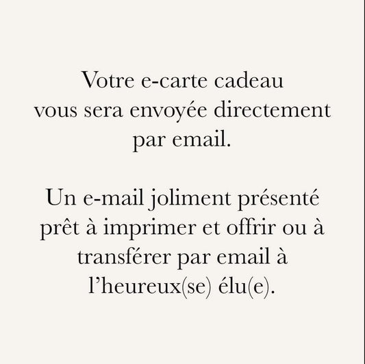 Elise Tsikis Paris e-carte cadeau